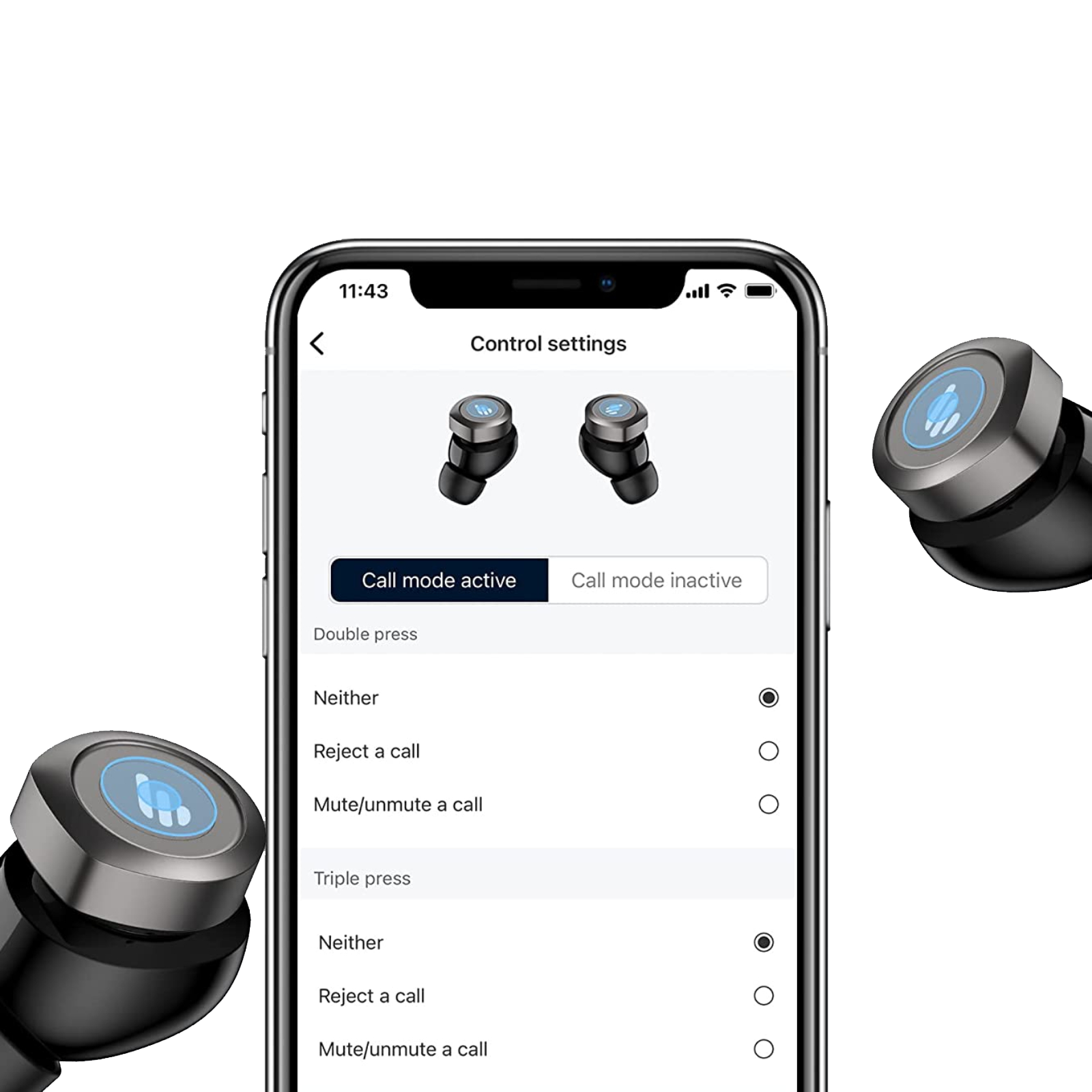 Auriculares intrauditivos inalámbricos verdaderos con cancelación de ruido W240TN