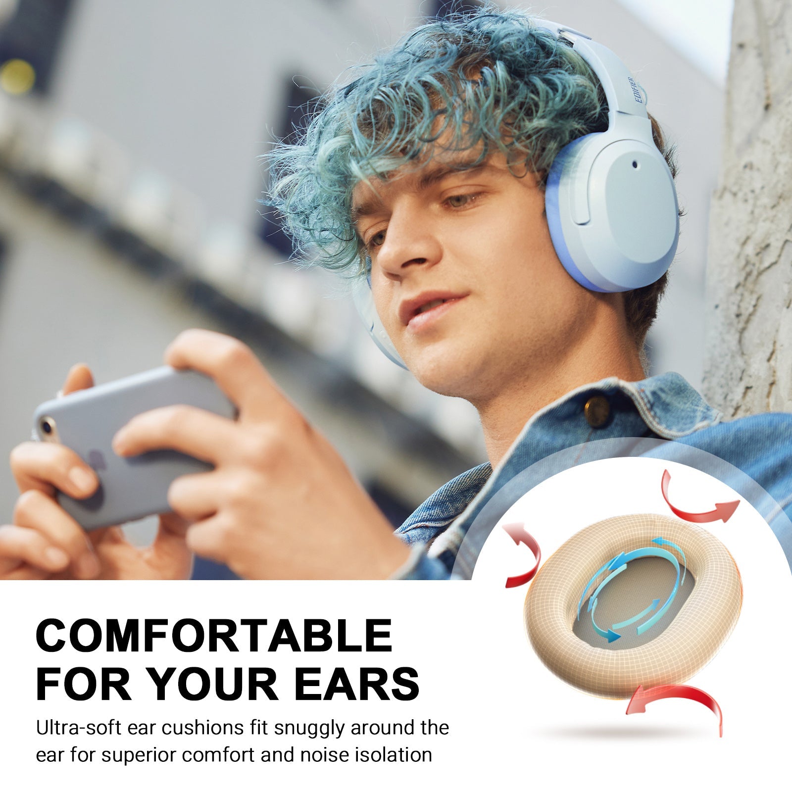 Écouteurs supra-auriculaires sans fil à suppression de bruit W820NB Plus